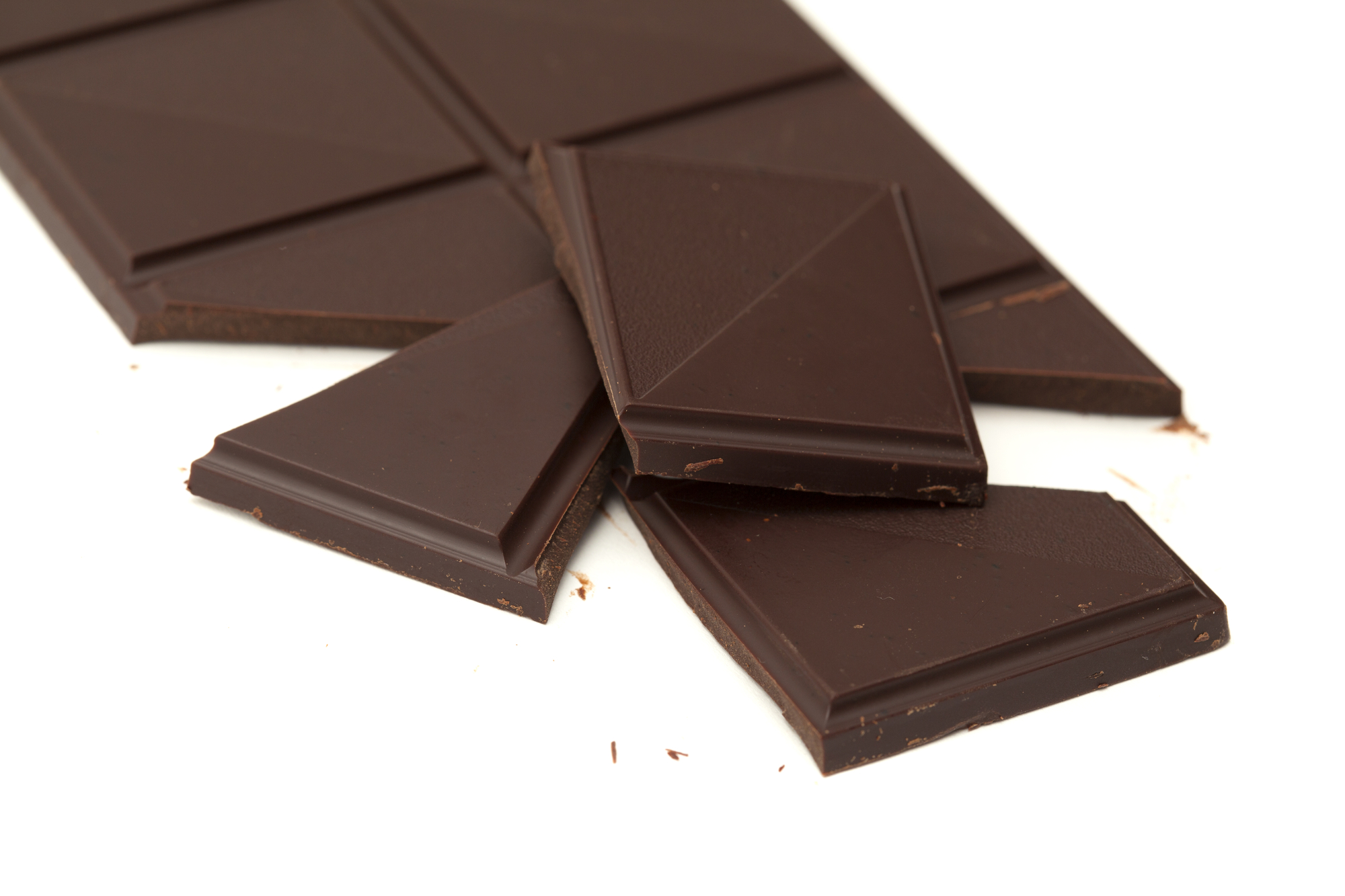 Tableta de chocolate negro, rico en Zinc